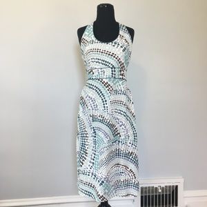 Title Nine Blue Dots Halter Dress, XL